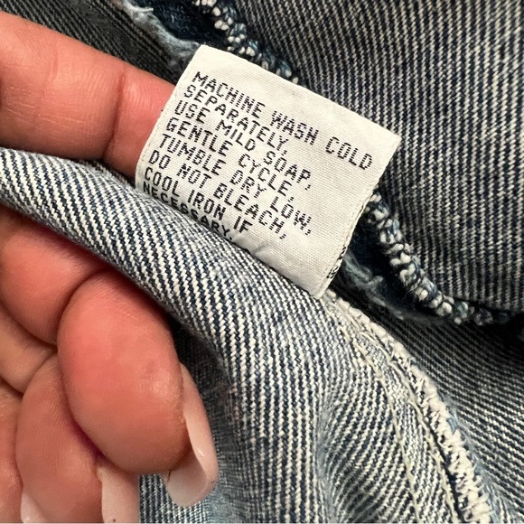 TURNING POINT 76 RACING GASOLINE VINTAGE Denim Jacket CREAM Sleeves SIZE LARGE - Picture 8 of 13